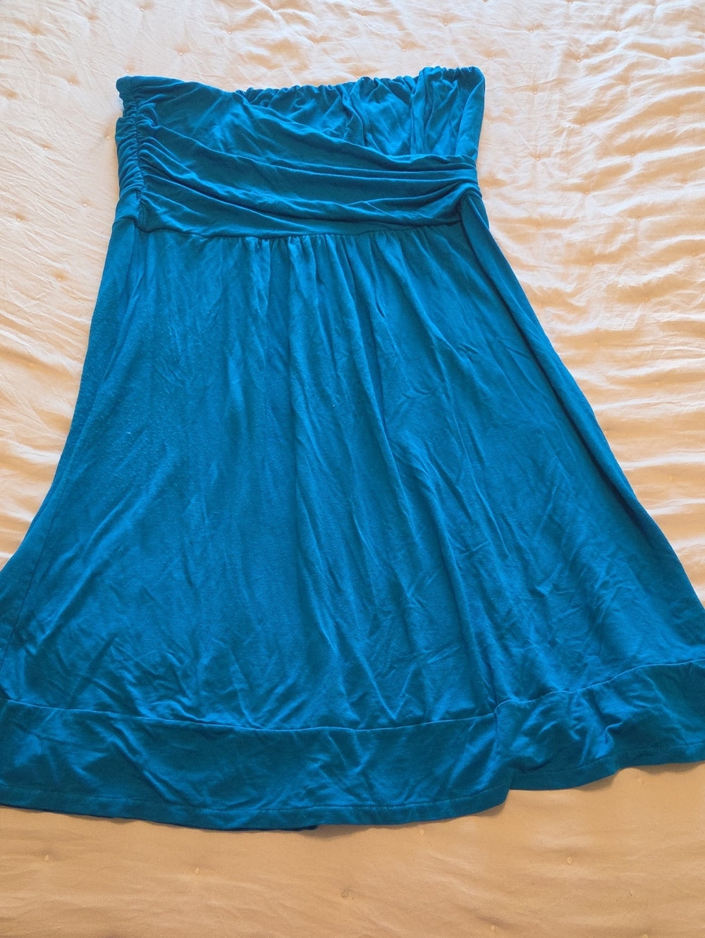 The Limited Teal Blue Strapless Dress